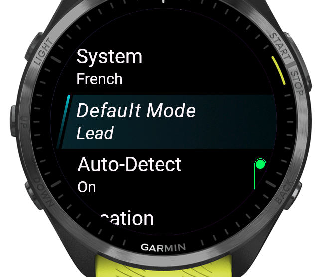 Settings screen