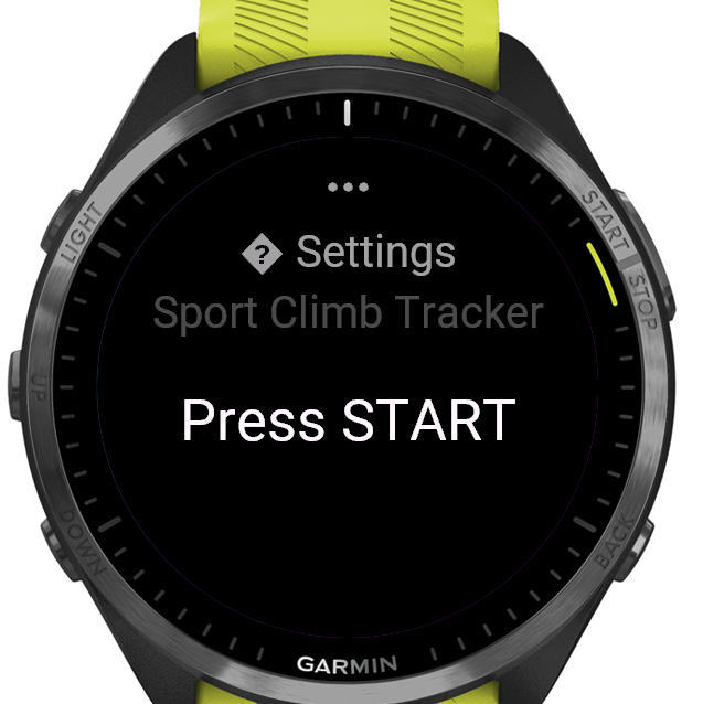 Start screen with settings access